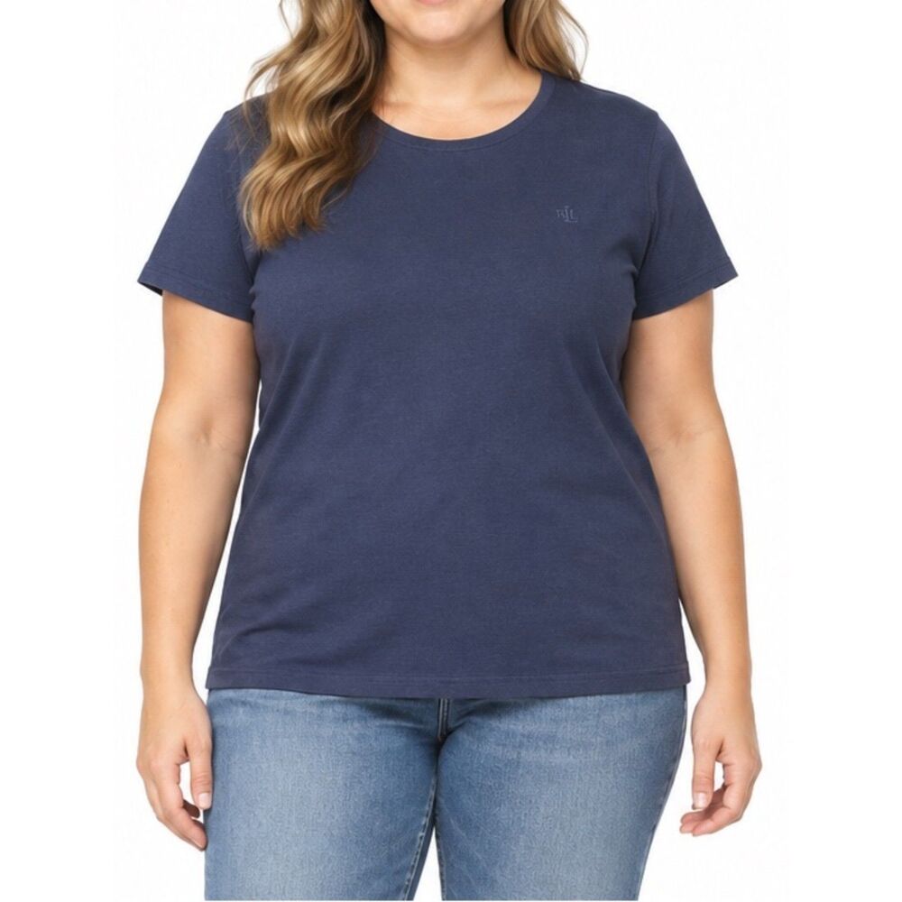 Lauren Ralph Lauren Women’s Cotton Logo Tee | Size XL